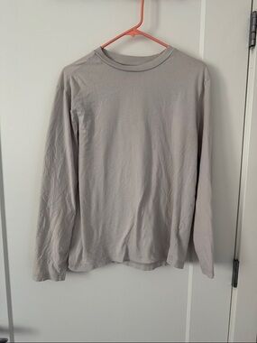 H&M Men's Long Sleeve Crewneck Shirt - Light Tan